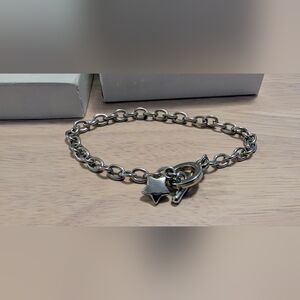 Silver Chain Bracelet with Star Charm